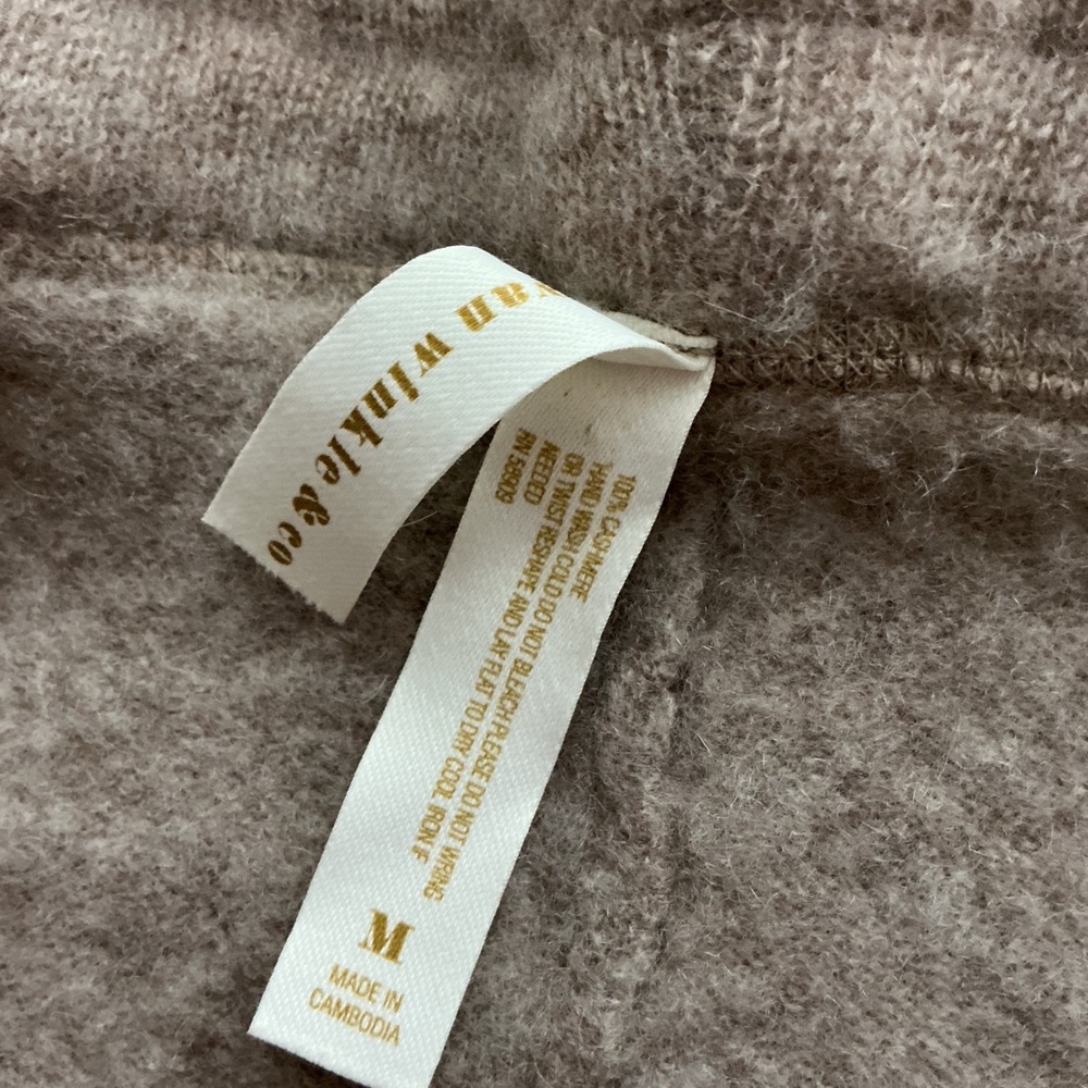 Van Winkle & Co Cashmere Knit Jogger Pants Womens Medium Mauve Tan Loungewear - Picture 4 of 8
